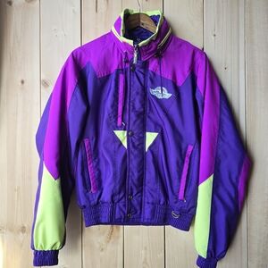 Schneider Vintage 90s Retro Hooded Ski Winter Jacket Womens Size 44